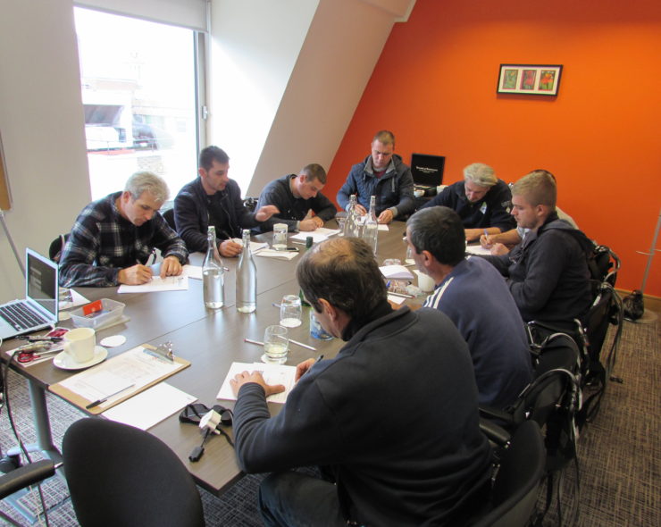 Construction managers working at height training course