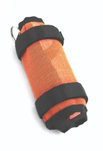 Universal Bottle Holster in orange and black to stay hydrated when working at height.