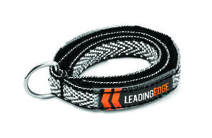 Triple-Lock Tether for waisted and captive tool handles, in black grey and orange.