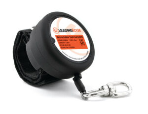 Cobra MKII Retractable Lanyard - retractable lanyard with a carabiner, in black and orange. Ideal for working safely at height providing flexibility and security.