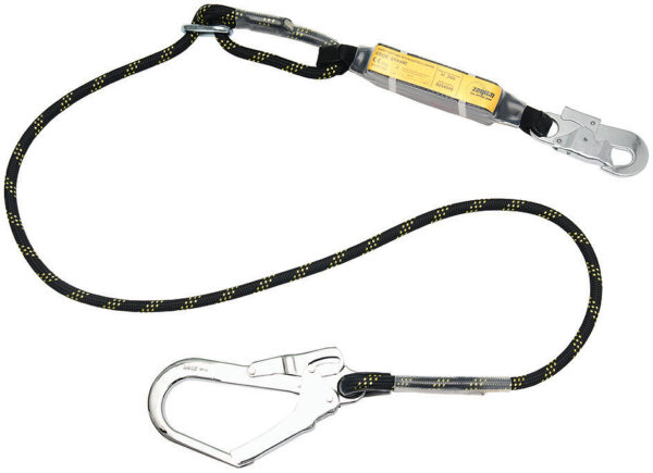 Adjustable fall arrest lanyard